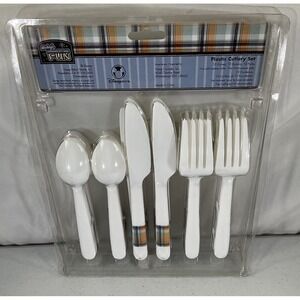 Disney Store Mickey's Summertime Fun Plastic Cutlery Set 30 Piece New In Package